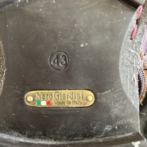 🔹 Nero Giardini Leather Wingtip Boot Made in Italy - Picture 7 of 8